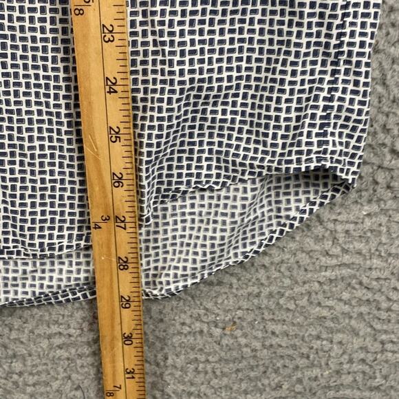 Theory Button Up Shirt Men's Medium Geometric Print Preppy Causal Formal Outdoor - Picture 8 of 10